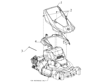 Motor Cover Diagram and Parts List for SCP21E (18AEB9C5B10)(2021) Cub Cadet Lawn Mower